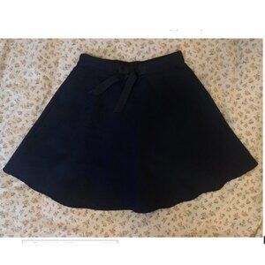 Vtg Navy Blue School Girl Mini Skirt / Skort Pleated Preppy A-line Coquette Girl